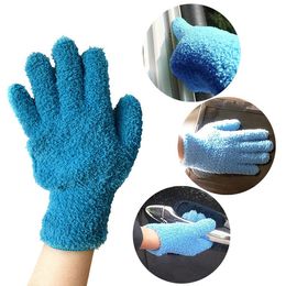 Hot selling dusting household cleaning and removing ash coral velvet super absorbent gloves