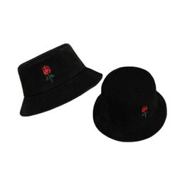 Wide Brim Hats LDSLYJR 2021 Cotton Rose Embryo Bucket Fisherman Outdoor Travel Men's and Women's Sun Hat 48 G230603