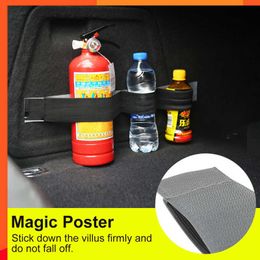 New Car Trunk Straps Car Organiser Elastic Fixing Belt Storage Bag Tapes Fire Extinguisher Sticky Fixing Belt Vehicle Accessories