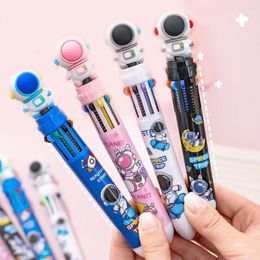 0.5mm 10 Colour Ballpoint Pen Quick Dry Painting Signing Pens Multifunctional Astronaut Shape Multicoloured