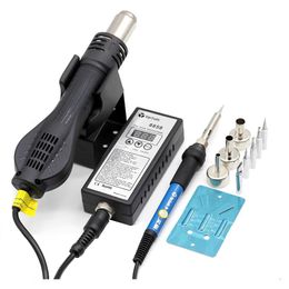 Warmtepistool 8858 Bga Rework Hot Air Gun Soldering Station Welding Solder Iron Heat Gun LCD +3 BGA Nozzles