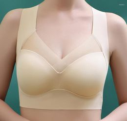 Yoga Outfit High-quality Sexy Push Up Back Women's Bra Without Steel Ring Breathable Comfortable Anti-Walking Seamless Sleep Underwear