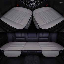 Car Seat Covers Universal Leather Cover Auto Interior Chair Cushion Protector Carpet Mats Front/Rear/ Full Set Choose