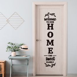 Ins European Style English Home Slogan Decor Wall Stickers Simple Door Sticker Bedroom Room Decoration Self-paste Stickers