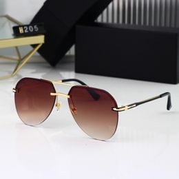 Fashion Designer 205 Sunglasses Man Woman frame studio Luxury Sun Glasses Rectangle Goggle Adumbral 6 Colour Full Frame Optional Top Quality