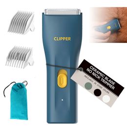 Epilator Body Hair Trimmer for Men Electric Pubic Groyne Hair Trimmer Body Groomer and Beard Shaver USB Rechargeable Hair Clipper Razor 230605