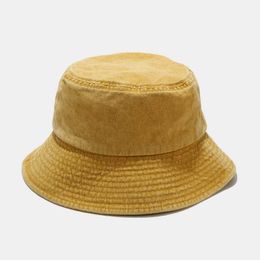 Wide Brim Hats 2022 Pure Cotton Colourful Bucket Fashion Joker Outdoor Travel Sun Hat Men and Women 64 G230603