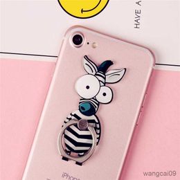 Cell Phone Mounts Holders Cute Finger Ring Mobile Phone Holder Animal Degree phone ring Universal Metal Smartphone Stand Holder for R230605