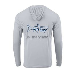 Outdoor Shirts Reel Fish Apparel Men Fishing Wear T Shirt Hat Long Sleeve Jersey UV Hooded Sun Protection Upf 50 Breathable Angling Clothing J230605