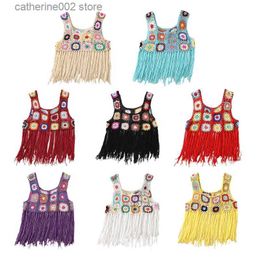 Women's Tanks Camis Women Colourful Summer Cami Crop Tops Beach Cover Ups Crochet Knit Tank Tops Camisole Square Neck Tassel Boho Vest Tops T230605