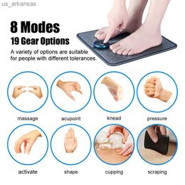 Massager Electric EMS Foot Massager Pad Portable Foldable Massage Mat Relax Tool Electronic Acupuncture Point Meridian Energy Massage Pen L