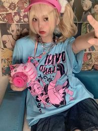 T-Shirt Deep City Japan Harajuku Graphic Women's Kawaii Y2k Anime Print Top Cute Girl Aesthetics Short Sleeve T-shirt P230603