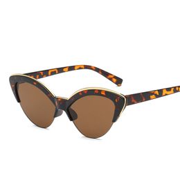 XaYbZc Cat Eye Sunglasses Women 2023 Brand Designer Blue Fashion Sun Glasses For Women Trendy Tinted Colour Shade UV400