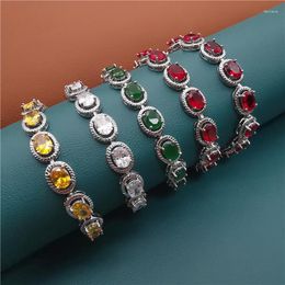 Link Bracelets Exquisite Mysterious Lucky Colour Crystal Bracelet Charm Bride Engagement Wedding Jewellery Gift Mother's Day
