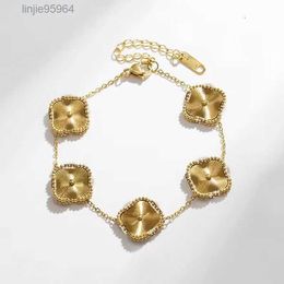 Fashion Charm Bracelets Earrings Four Leaf Designer Jewellery 18k Gold Bangle Bracelet for Women Men Necklaces Chain Elegant Jewelery 2cq13