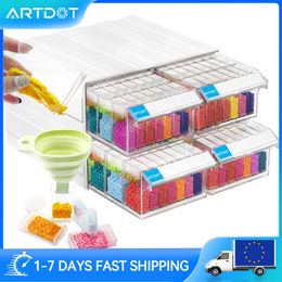 Stitch 5d Diamond Painting Accessories Detachable Storage Container 1/2/4 Boxes Drawers For Beads Seed Drills with 35 to 140 Bottles