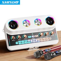 Sisuo Live Sound Card Audio Integrated Machine S20 Home ktv Live Equipment K Song Bluetooth Sound Card Speaker