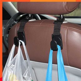 New 3 Style Universal Car Seat Back Hook Adjustable Strap Auto Fastener Clip Grocery Bag Hanger Holder Car Headrest Hanger 2pcs/set