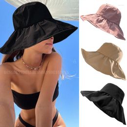 Wide Brim Hats Summer Sun Hat Adjustable Big Heads Wide-brimmed Beach Men Women UV Protection UPF 50 Packable Visor Caps Outdoor