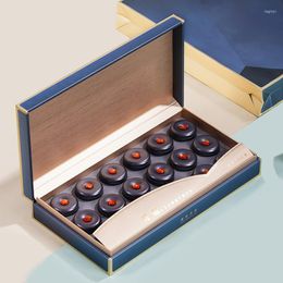 Storage Bottles 18 Creative Tea Box Luxury Loose Organiser Small Metal Jars Packing Empty Gift Boxes