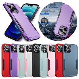 Heavy Duty Shockproof Phone Cases For Iphone 15 14 13 12 11 Pro Max XsMax Xr Xs X 7 8 Plus Armour Hybrid PC TPU 2 in 1 Designer Cellphone Case Back Cover