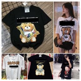 Designer summer Women's T-shirt Moschino oversized Loose New high Quality 100%Cotton Graphic Top AAA D5V1#
