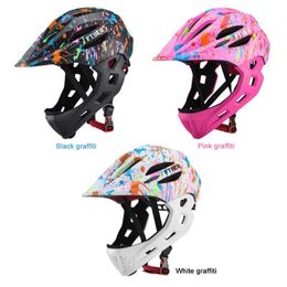 Cycling Helmets Kid Cycling Helmet Motocross Bicycle Outdoor Sports Skating Safety Helmet Detachable Child Motorcycle Safety Cap with Tail light 230603
