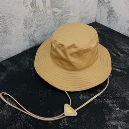 Designers Women Men Bucket Hat Brand Wide Brimmed Fishing Letter P Sunshade Hats Leisure Summer Frayed Cap