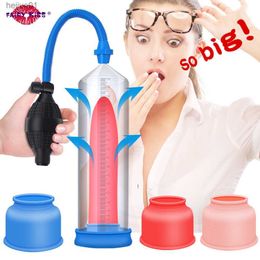 Fabric Male Penis Pump Vacuum Pump Manual Penis Extender Enhancer Male Masturbator Penis TrainerXXX Tool Adult Sex Toys Male Lingerie Erotic Underpants L230518