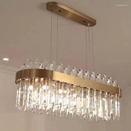 Pendant Lamps Luxury Chandelier Crystal Lamp Modern Kroonluchter AC110V 220V Gold Dinning Room Living Light Fixtures