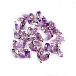 Pendant Necklaces Natural Amethysts Gem Stones Charms For Jewellery Making Necklace Accessories Reiki Crystal Fit Women