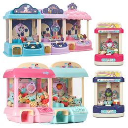 Tools Workshop Clip Doll Claw Machine Coin Operated DIY Mini Candy Grabber Arcade Crane Portable Board Game Dollhouse Gift 230605