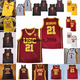 Mi08 USC Trojans Basketball Jersey NCAA College Isaiah Mobley Nick Young Chevez Goodwin Boogie Ellis Drew Peterson Agbonkpolo Anderson Okongwu Vucevic Bronny Jame