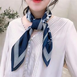 Scarves Satin Head Scarf Silk Feeling Neck Hair Wraps For Sleeping Large Square Headscarf Women