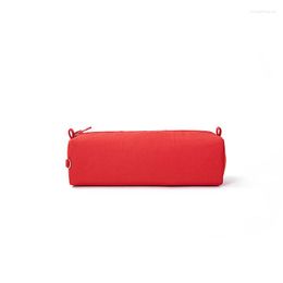 Single Layer Solid Colour Pencil Case Oxford Cloth Creative Simple Zipper Stationery Bag Korean Girls Are Small Fres