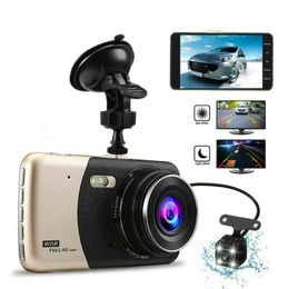 Car DVR 4.0" IPS Dual Lens Car Camera Auto DVR Camcorder Full HD 1080p Night Vision Dash Cam Parking Recorder Video Registrator A21