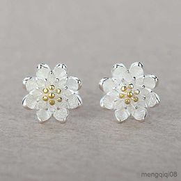 Charm Boutique Lady Shining Flower Fashion Sterling Silver Stud Earring Earings Jewellery Gift For Women R230605