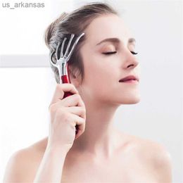 Electric Scalp Massager Micro Vibration 5 Fingers Head Massage Bar Whole Body Relaxation Massage Comb Portable Relief Pressure L230523