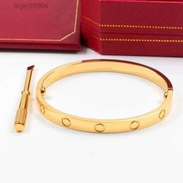 4mm Designer Bracelet Love Luxury Bracelets Unisex for Every Occasion Gold Silver Rose Bangle Jewelry Women 1t0cr