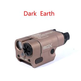 XC2 Laser Light Compact Pistol Flashlight With Red Dot Laser Tactical LED MINI White Light 200 Lumens Airsoft Flashlight-Gold