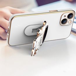 Phone Cases With 3D Astronaut Folding Stand Holder For iPhone 14 13 12 11 Pro max Luxury Protection Cover