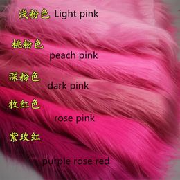 Fabric 5 Kinds of Pink 12cm Long Pile Fur Faux Fur Fabric Soft Plush Faux Fur Fabric Sewing DIY Toy Home Background Decoration Cloth