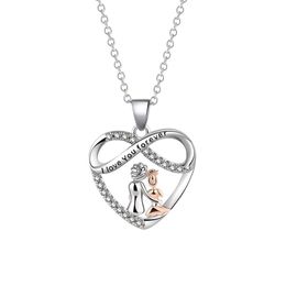 10Pcs Fashion Endless Love Mother Daughter Pendant Necklace Women Mother's Day Gift