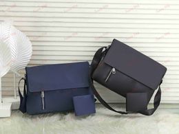 2 Piece Set Crossbody Style Shoulder Bag Small Square Card Bags Designer Zippered Side Pockets Luxury Minimalist Briefcases