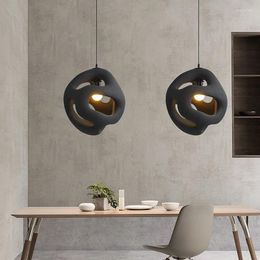 Pendant Lamps Nordic Wabi Sabi Style E27 Led Lights Dining Room Modern Miniamlism HDPS Suspend Lamp Decor Luminarias Fixtures