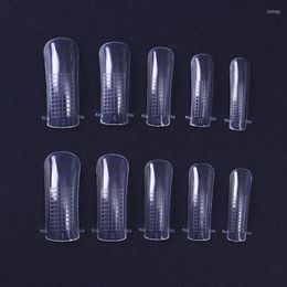 False Nails 100pcs Quick Building UV Gel Mold Nail Tips Finger Extension Art DIY Manicure Tool MH88