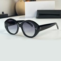Shiny Black Grey Shaded Round Sunglasses Women Designer Sunglasses Summer Sunnies gafas de sol Sonnenbrille Shades UV400 Eyewear with Box