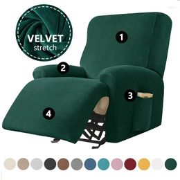 Chair Covers Velvet Sofa Cover Split Stretch Recliner Lazy Boy Chivas Four-piece Set Living Room Furniture Protector
