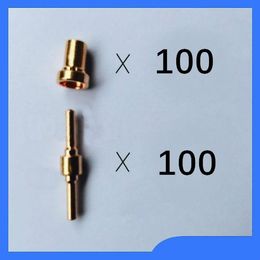 Mondstukken Plasma CUT Nozzle Tip Electrode for P80 Panasonic Cutter Torch CNC Air Plasma Cutting Machine Torch Accessories Hafnium Qty20