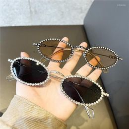 Sunglasses 2023 Rimless Rectangle Women UV400 Driving Sun Glasses Men Clear Colour Summer Eyewear Gafas De Sol